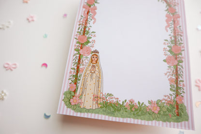 Our Lady of Fatima Notepad 5x7