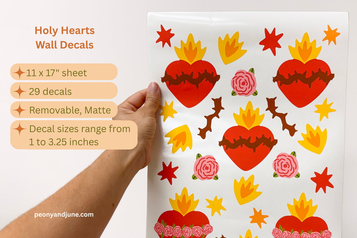 Holy Hearts Wall Decals