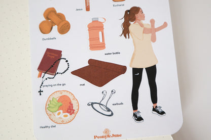 The Fit Catholic Girl Sticker Sheet