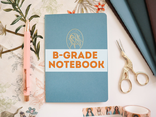 B GRADE Blue Marian A6 Softcover Notebook