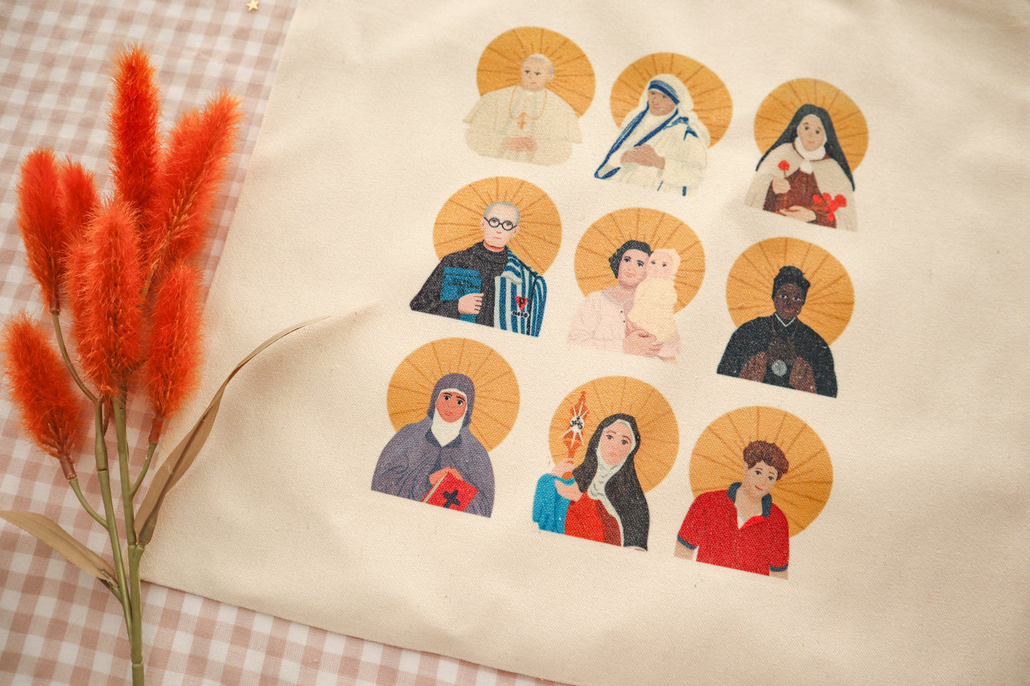 Catholic Saints Canvas Tote Bag