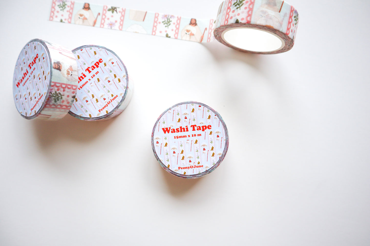 The Good Shepherd Blue Pattern Washi Tape