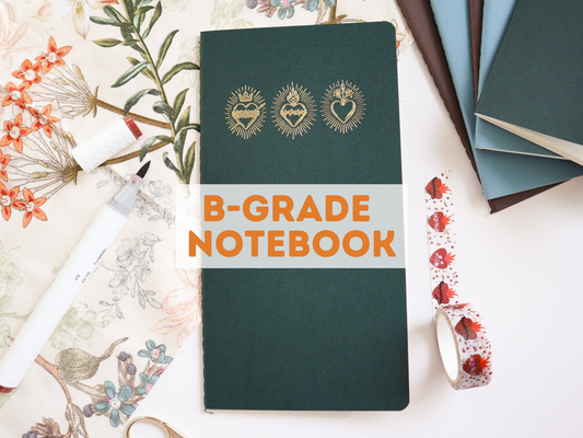 B-GRADE Green Holy Hearts Notebook TN size