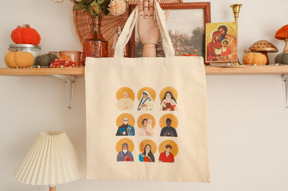 Catholic Saints Canvas Tote Bag