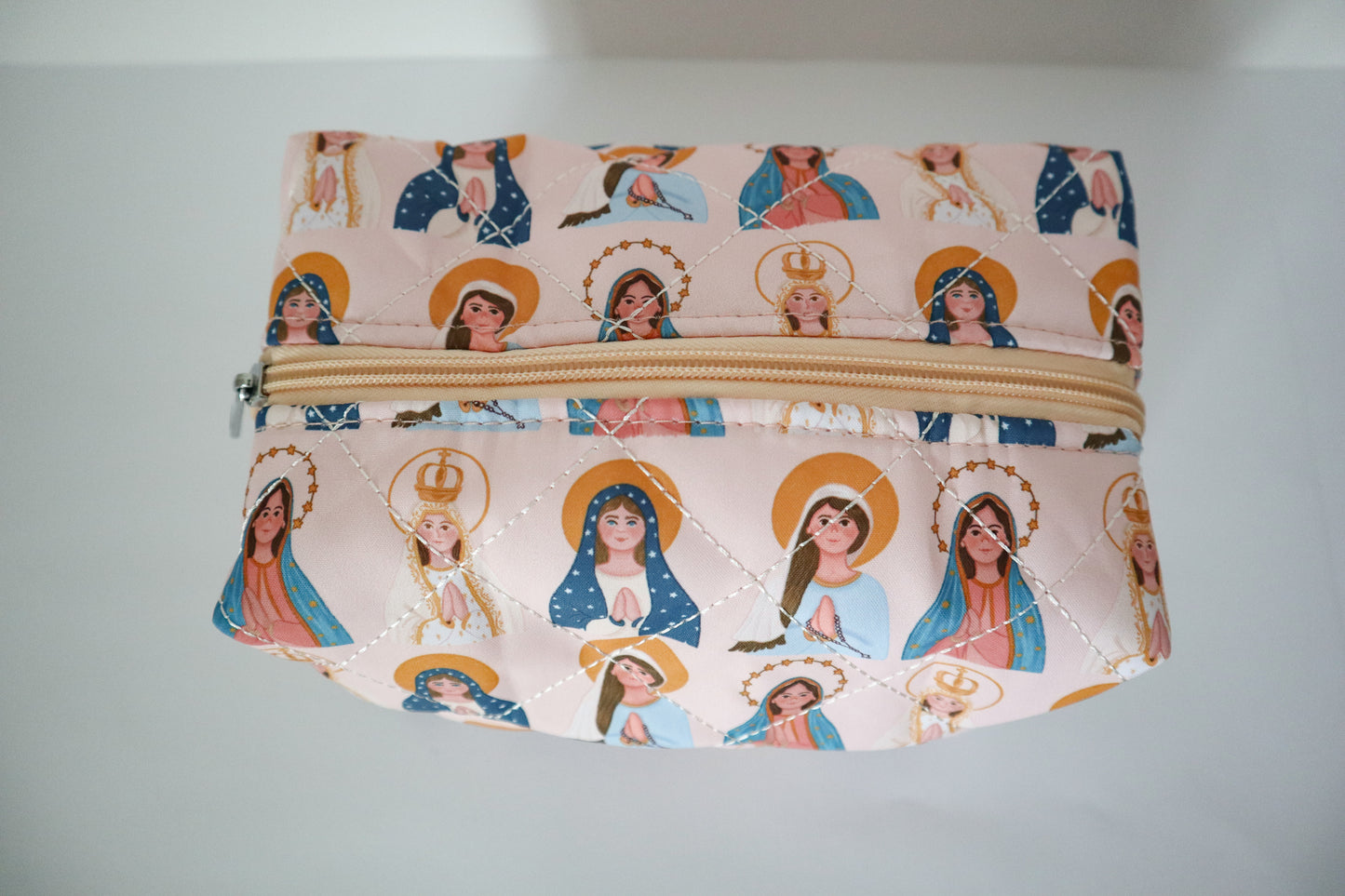 Blessed Mother Quilted Pouch