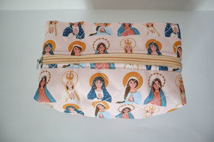 Blessed Mother Quilted Pouch