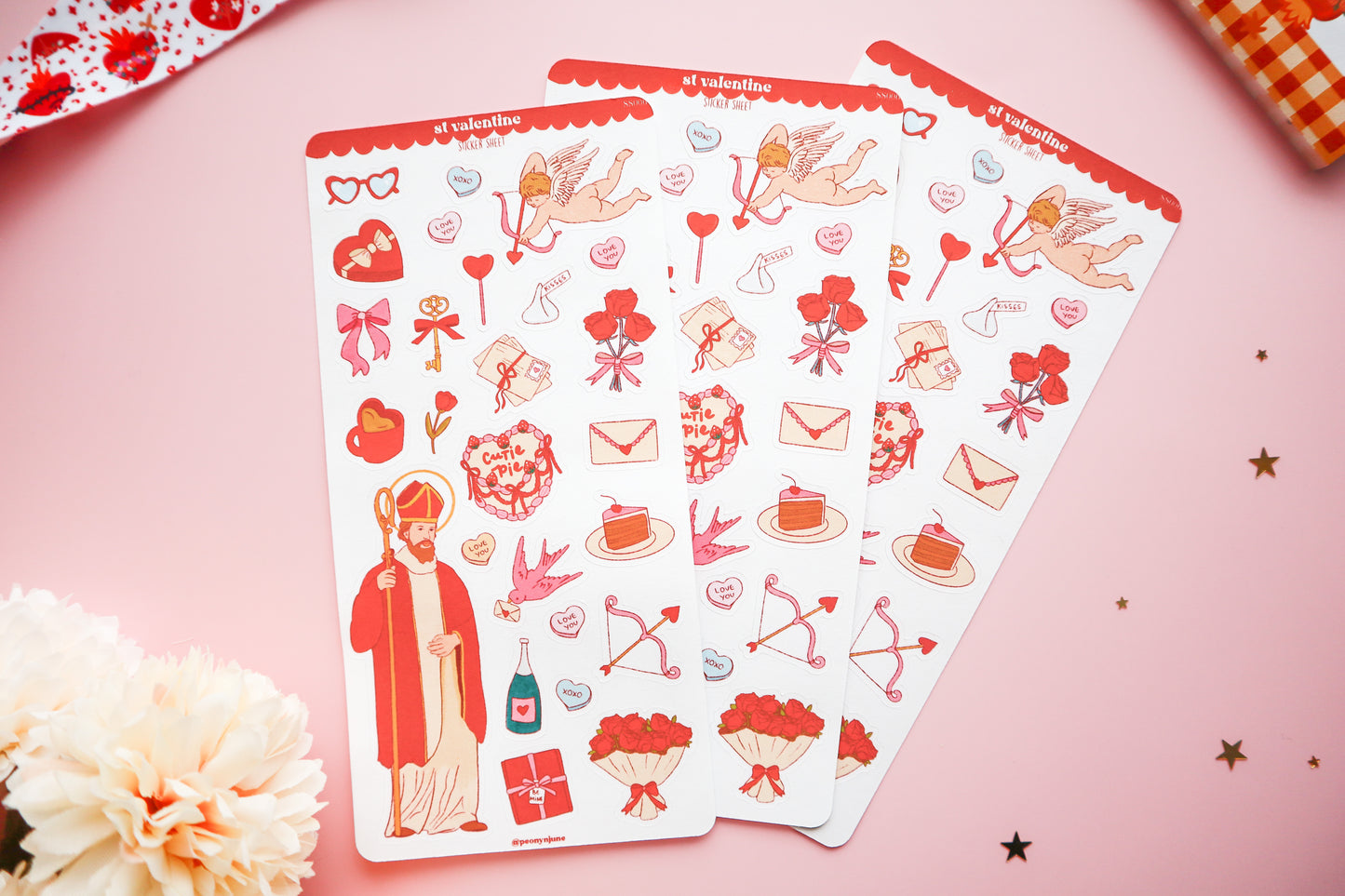 St Valentine Sticker Sheet