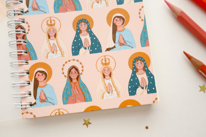 Blessed Mother Wire Notebook