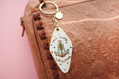 Marian Enamel Keychain