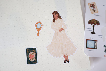 The Vintage Catholic Girl Sticker Sheet