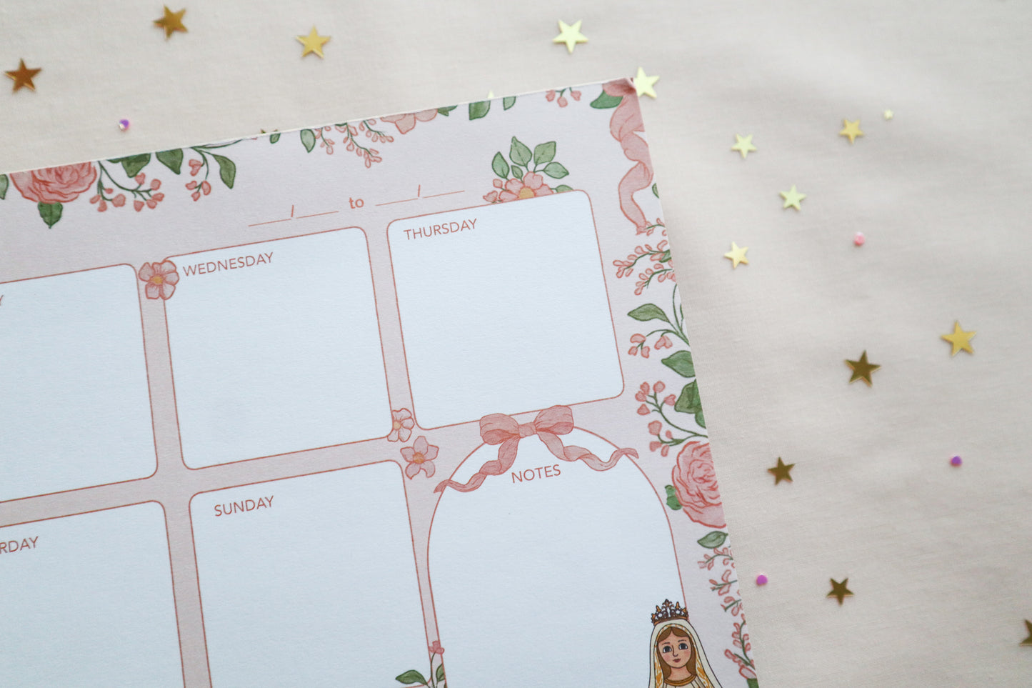 Our Lady Of Fatima Weekly Planner Notepad