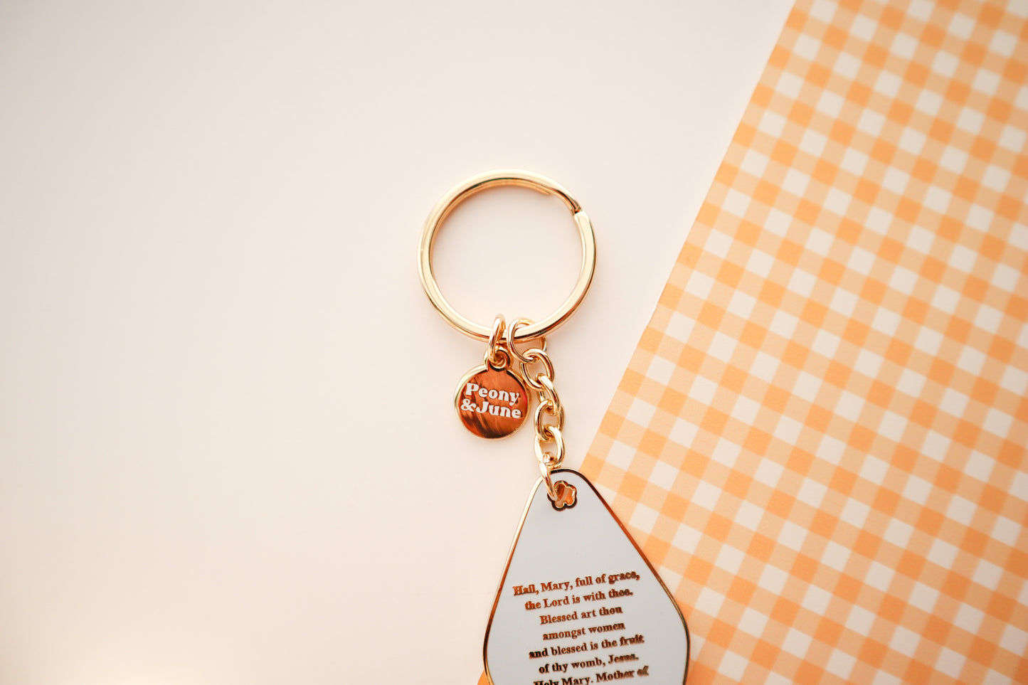 Marian Enamel Keychain