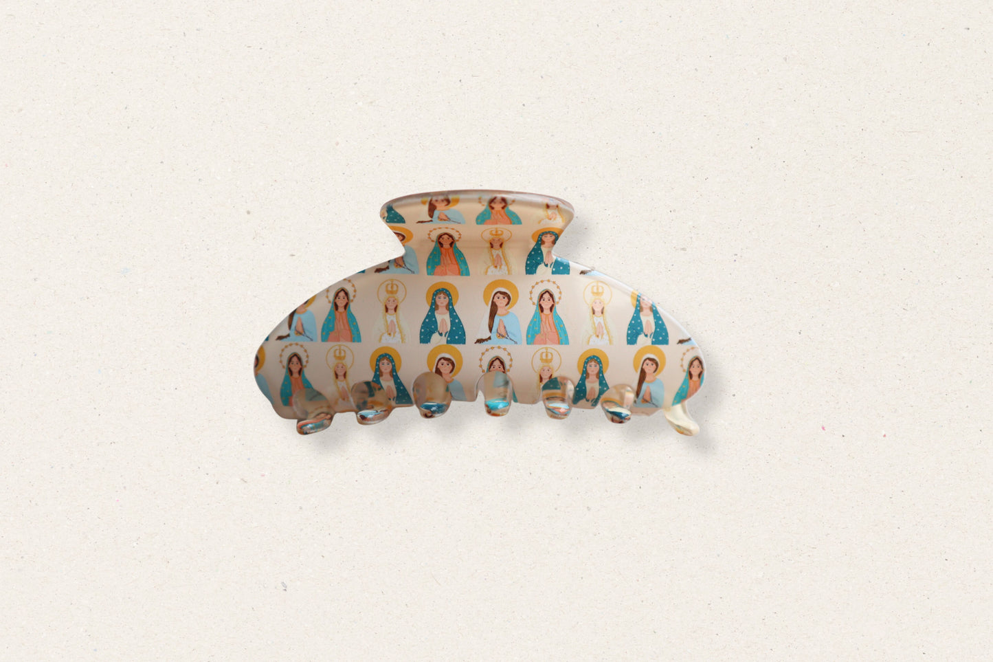 Blessed Mother Pattern Hair Clip