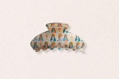 Blessed Mother Pattern Hair Clip