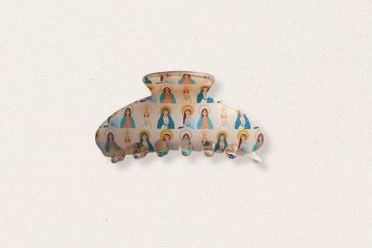 Blessed Mother Pattern Hair Clip