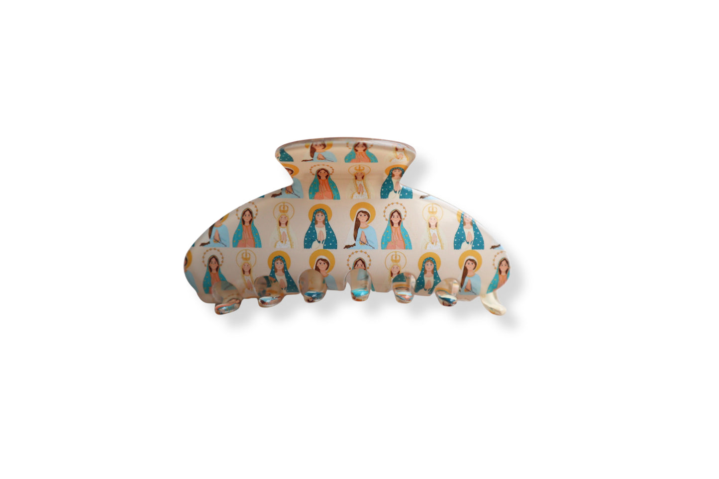Blessed Mother Pattern Hair Clip