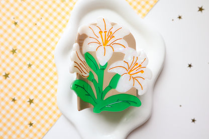 St Joseph Lily Hair Clip