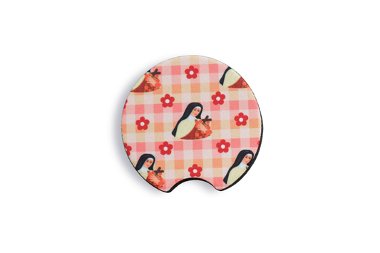 St Therese Car Coasters Set of 2