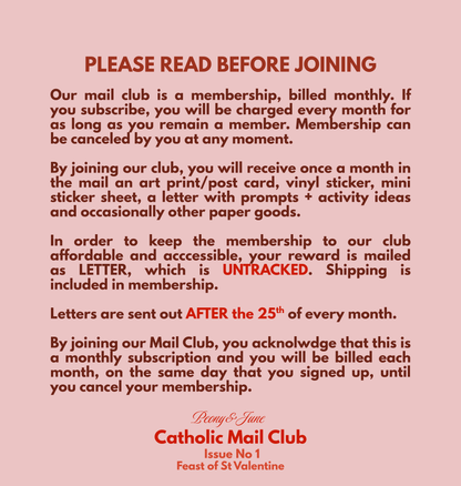 Catholic Mail Club - Monthly Subscription
