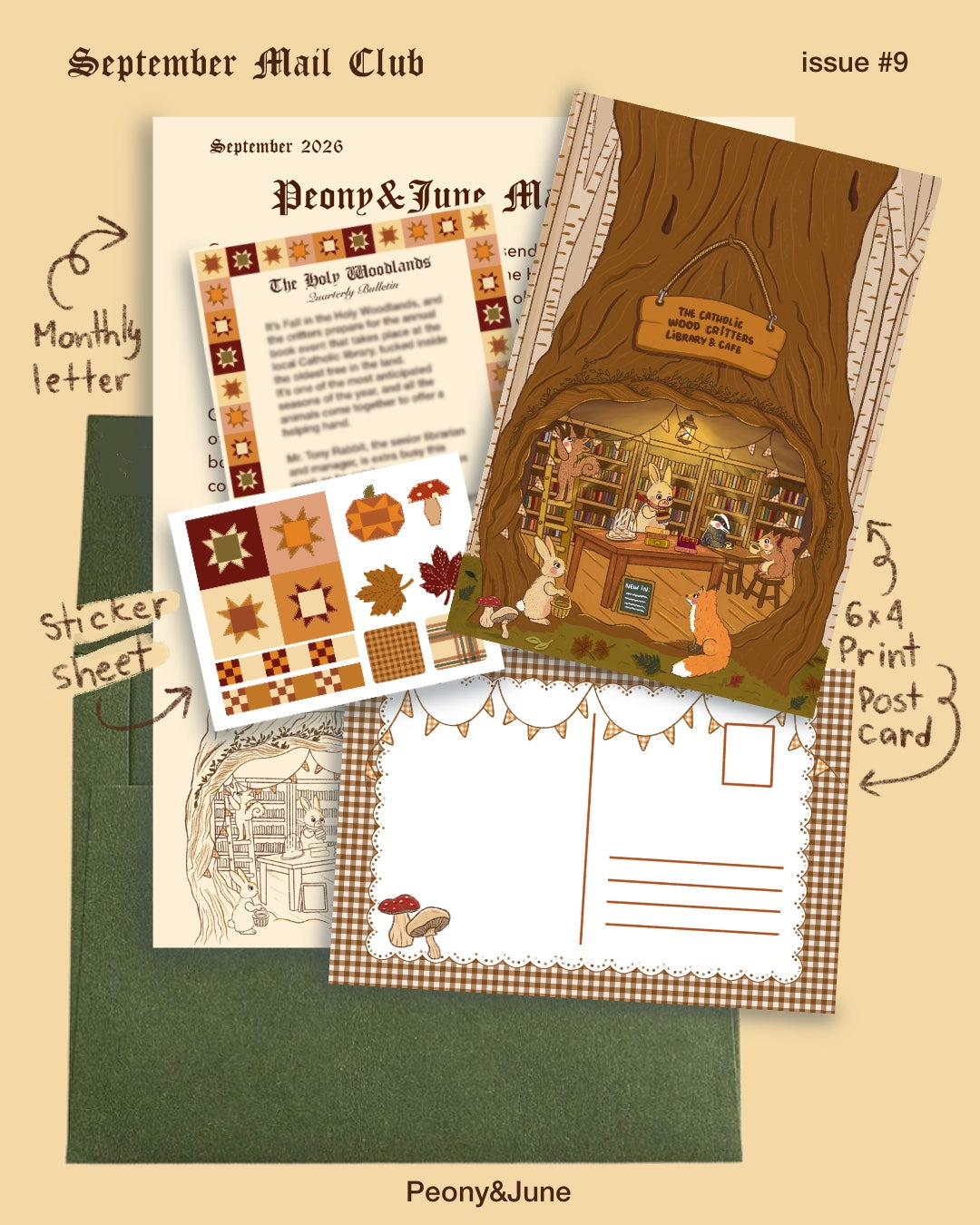 Catholic Mail Club - September: Catholic Critters Library