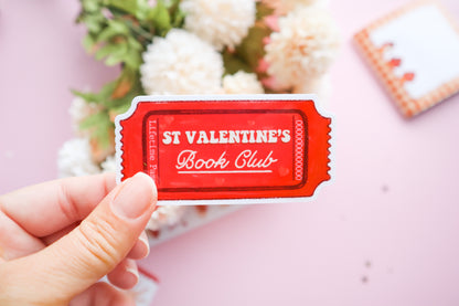 St Valentine's Book Club Vinyl Sticker