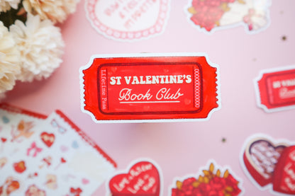 St Valentine's Book Club Vinyl Sticker