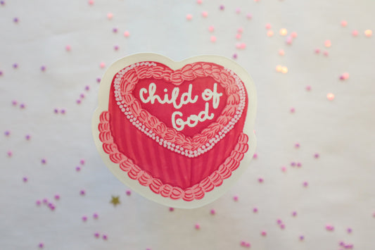 Child of God Cake Vinyl Sticker