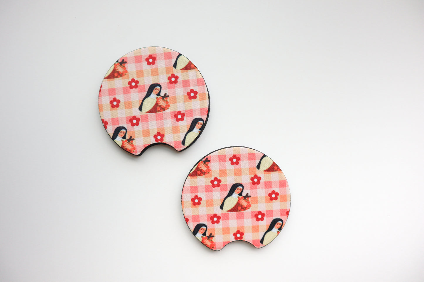 St Therese Car Coasters Set of 2