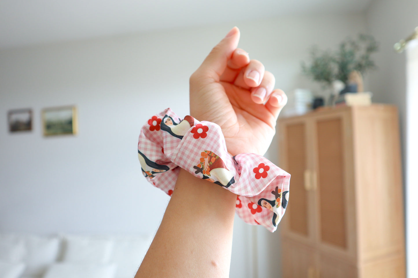 St Therese Medium Satin Scrunchie