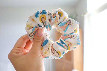 Blessed Mother Medium Satin Scrunchie