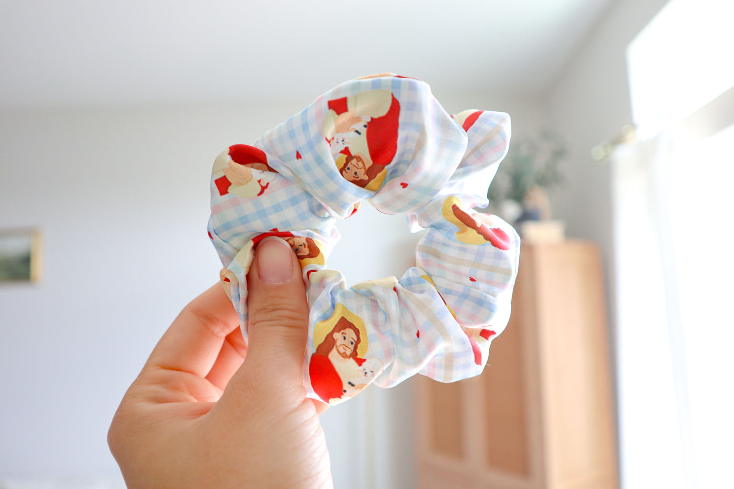 The Good Shepherd Medium Satin Scrunchie
