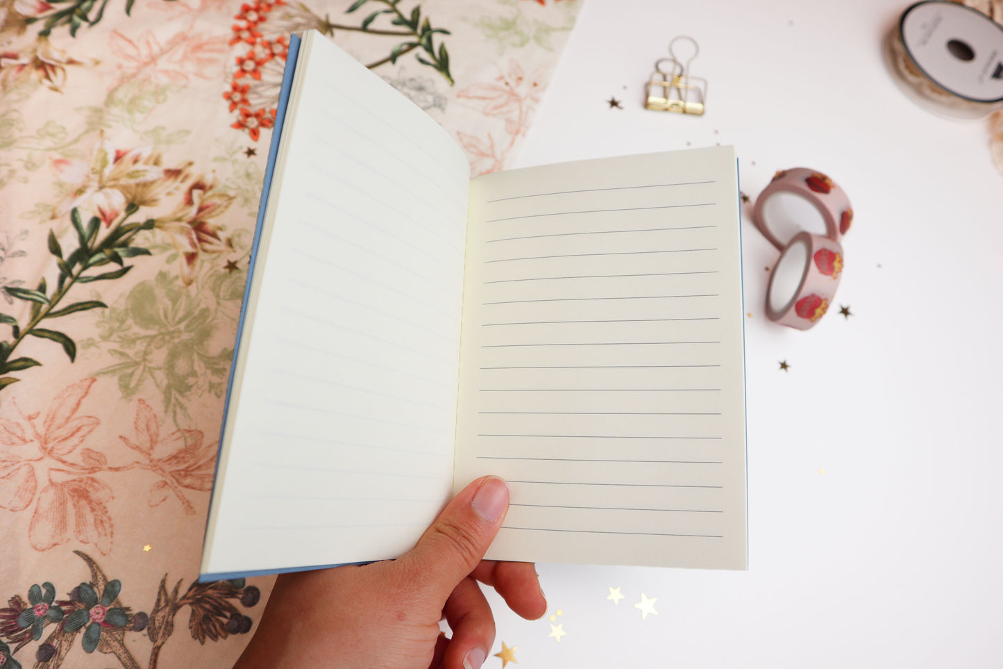 Blue Holy Hearts A6 Softcover Notebook