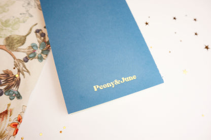 Blue Holy Hearts A6 Softcover Notebook