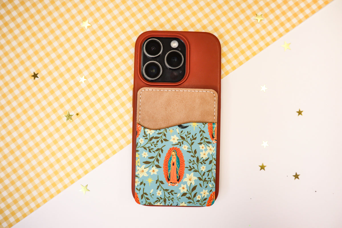 Blue Guadalupe Phone Wallet