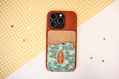 Blue Guadalupe Phone Wallet