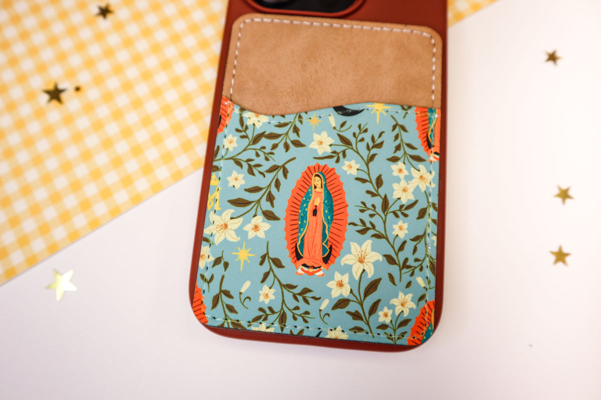 Blue Guadalupe Phone Wallet