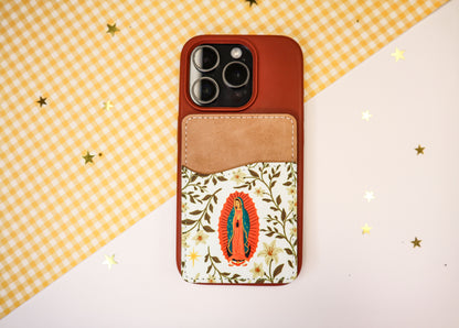 White Guadalupe Phone Wallet