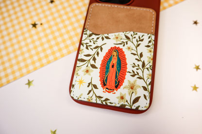 White Guadalupe Phone Wallet