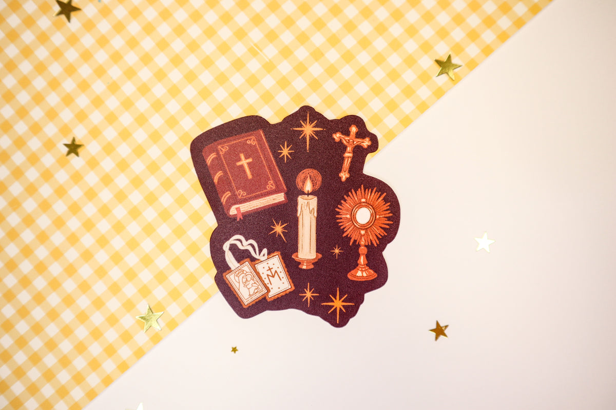 Catholic Symbols Vinyl Sticker