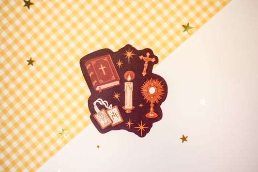 Catholic Symbols Vinyl Sticker