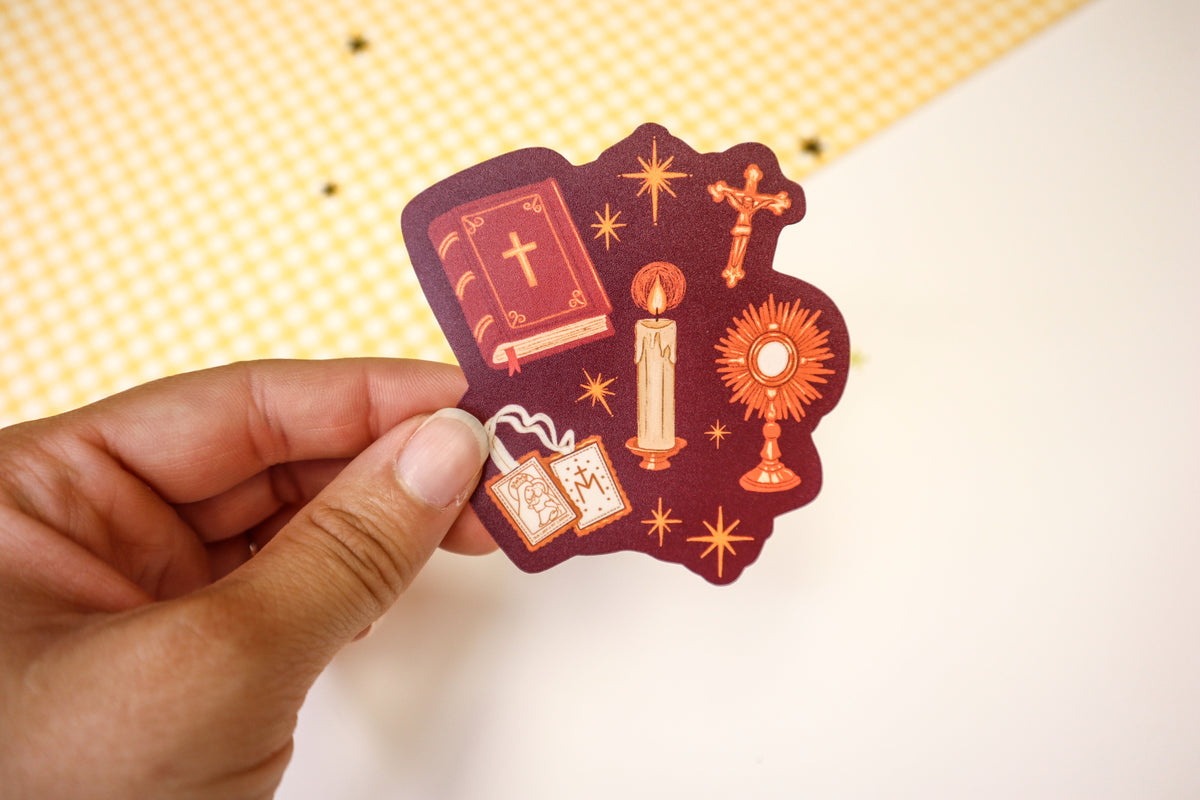 Catholic Symbols Vinyl Sticker