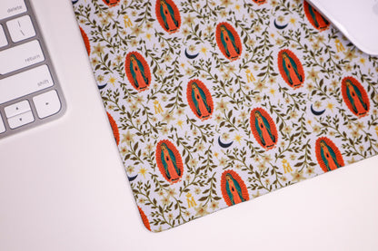 White Guadalupe Mouse Pad
