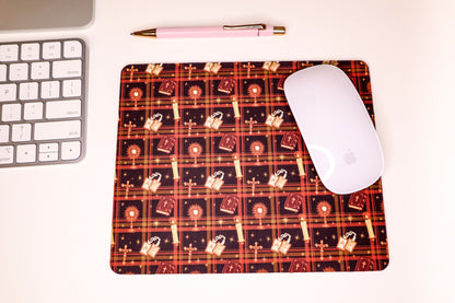 Catholic Symbols Mouse Pad - Brown