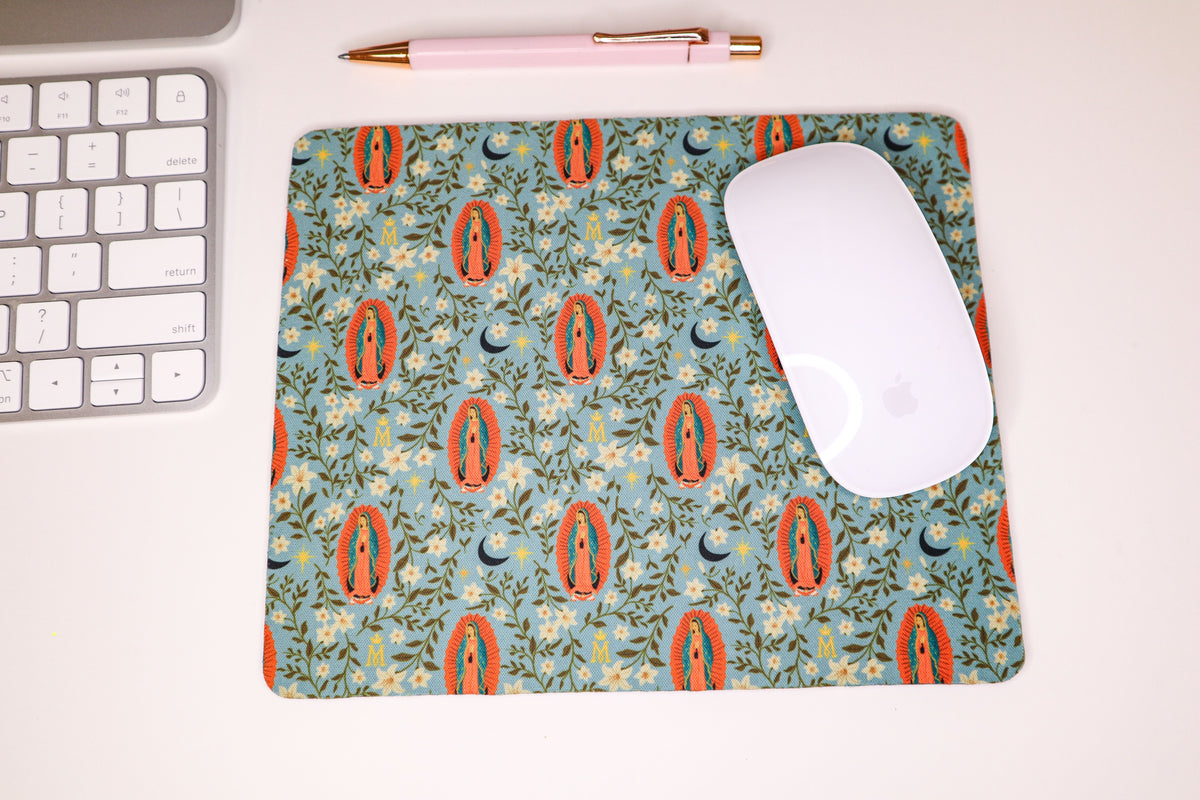 Blue Guadalupe Mouse Pad