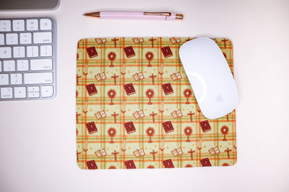 Catholic Symbols Mouse Pad - Light