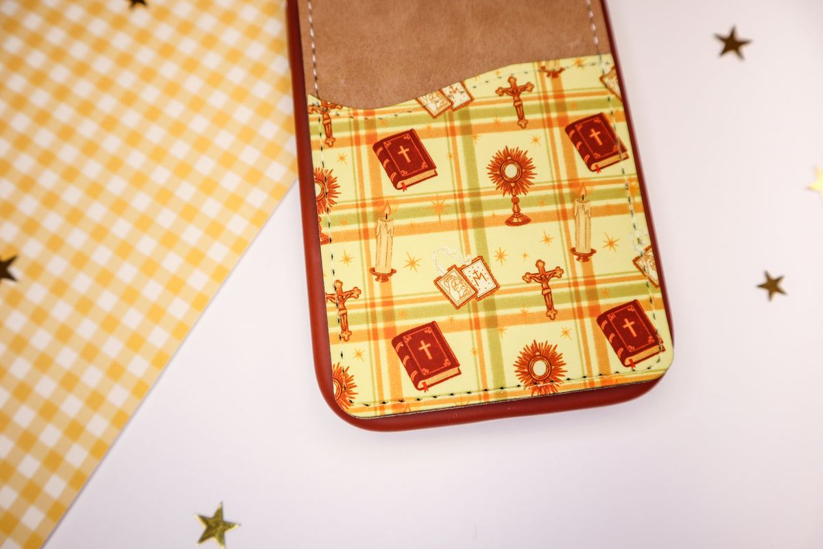 Catholic Symbols Phone Wallet - Light