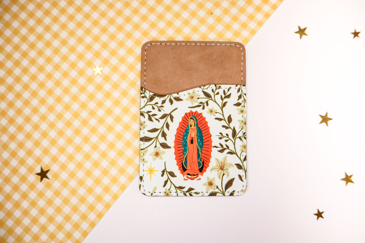 White Guadalupe Phone Wallet