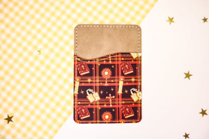 Catholic Symbols Phone Wallet - Brown