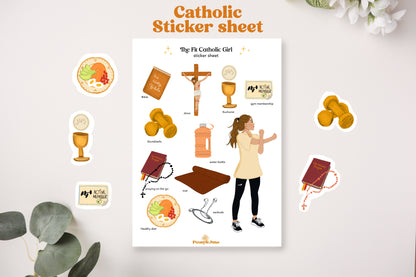 The Fit Catholic Girl Sticker Sheet