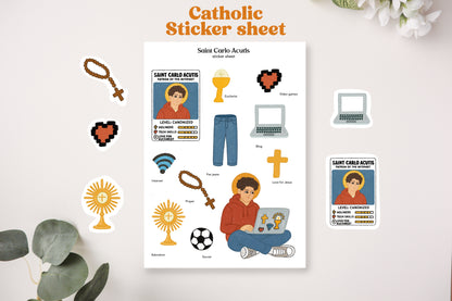 Saint Carlo Acutis Sticker Sheet